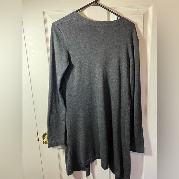 Bydesign Light Weight Cardigan Gray Open Front Size M No Pockets No Buttons - Picture 4 of 12
